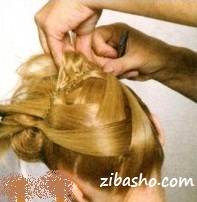 شینیون با بافت ضربدری