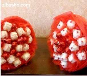آموزش ساخت دسته گل شکلاتی ولنتاین