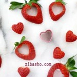 دسر توت فرنگی قلبی